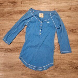 Hollister Y2K Women's Blue Tunic shirt